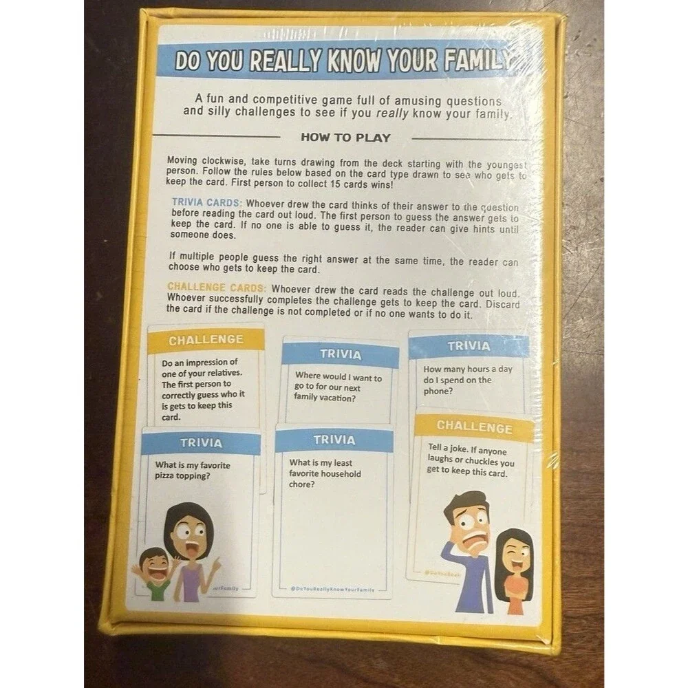 Do You Really Know Your Family? - A Fun Trivia Game About Your Family - NEW 8+